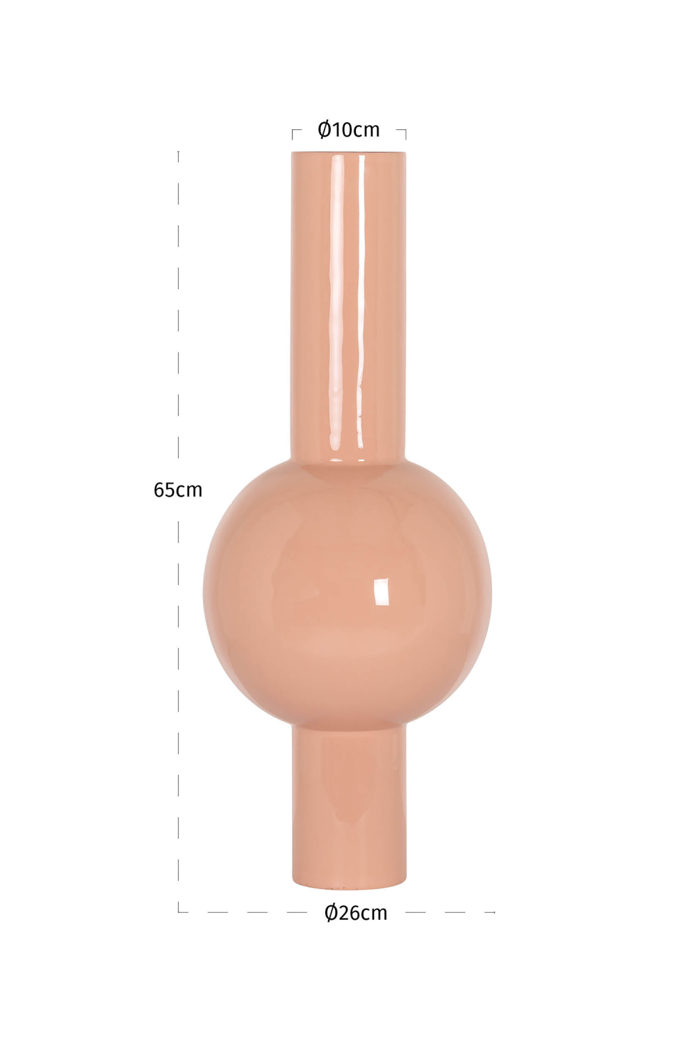 Peach Enameled Vase | Oroa.com