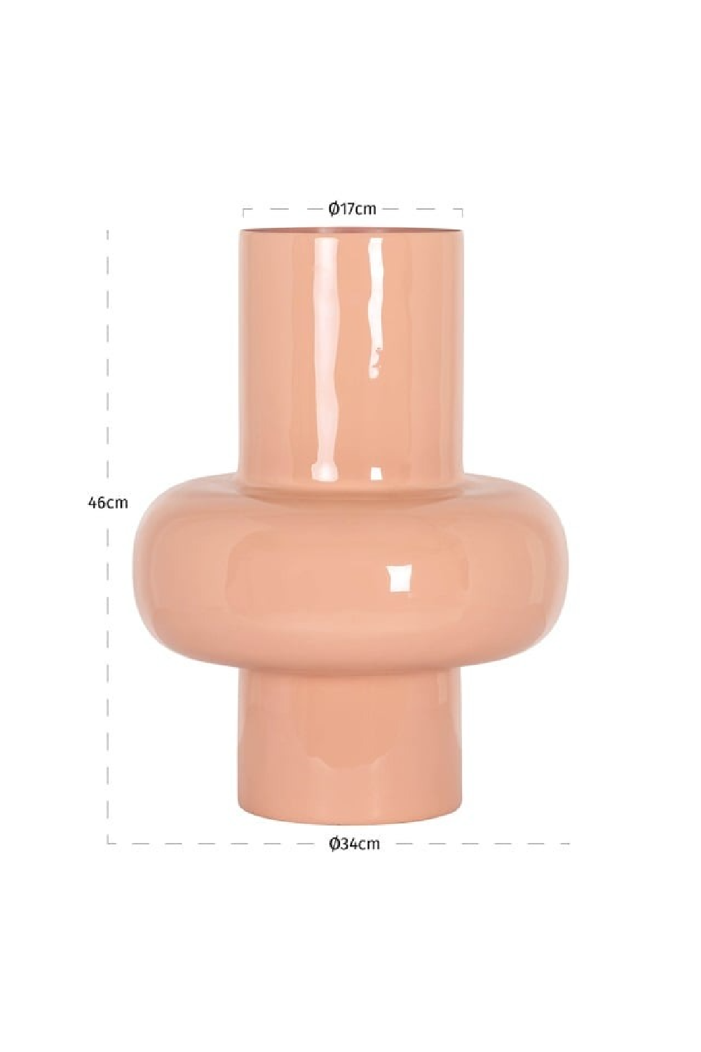 Salmon Pink Vase | Oroa.com