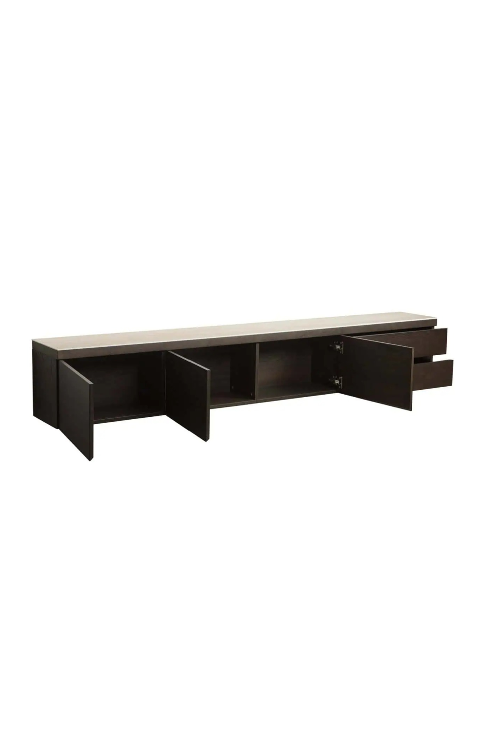 Brown Oak 3-Door TV Cabinet | Oroa.com