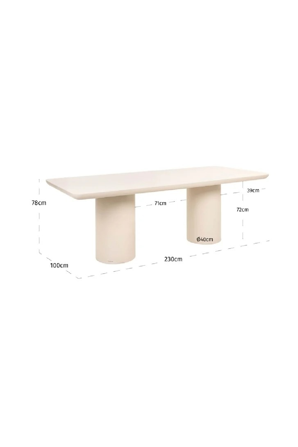 Concrete Indoor/Outdoor Dining Table | Oroa.com