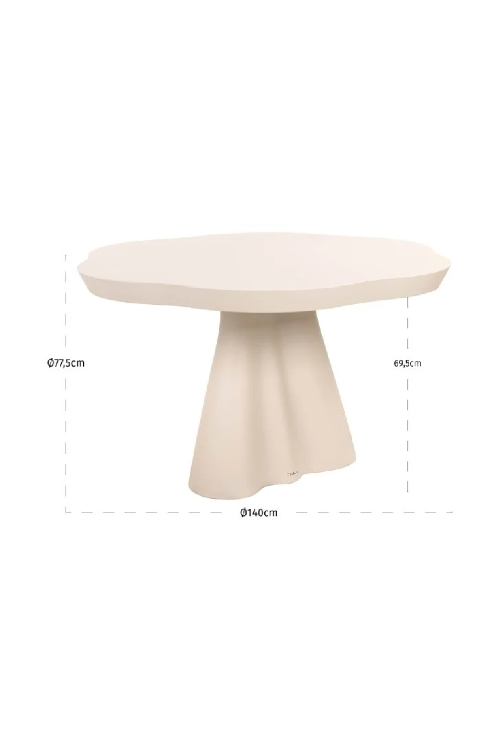 White Indoor/Outdoor Modern Dining Table | Oroa.com