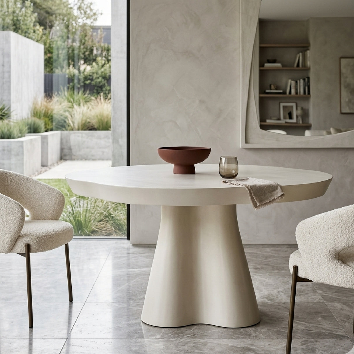 White Indoor/Outdoor Modern Dining Table | Oroa.com
