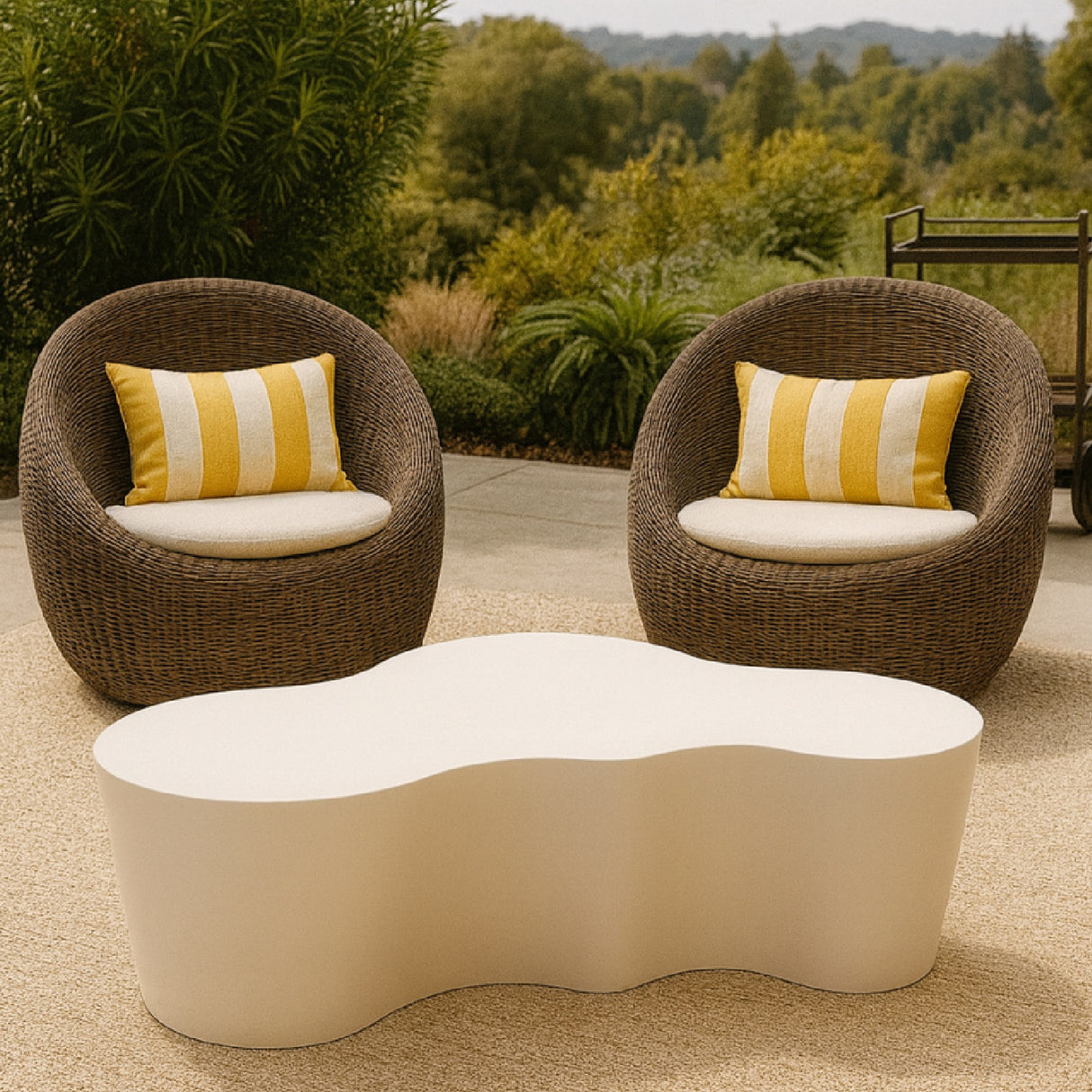 White Organic Indoor/Outdoor Coffee Table | Oroa.com