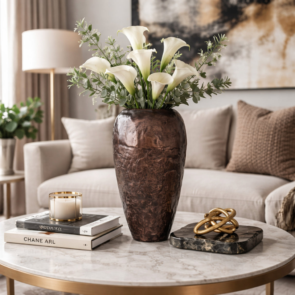 Dark Brown Aluminum Vase | Oroa.com