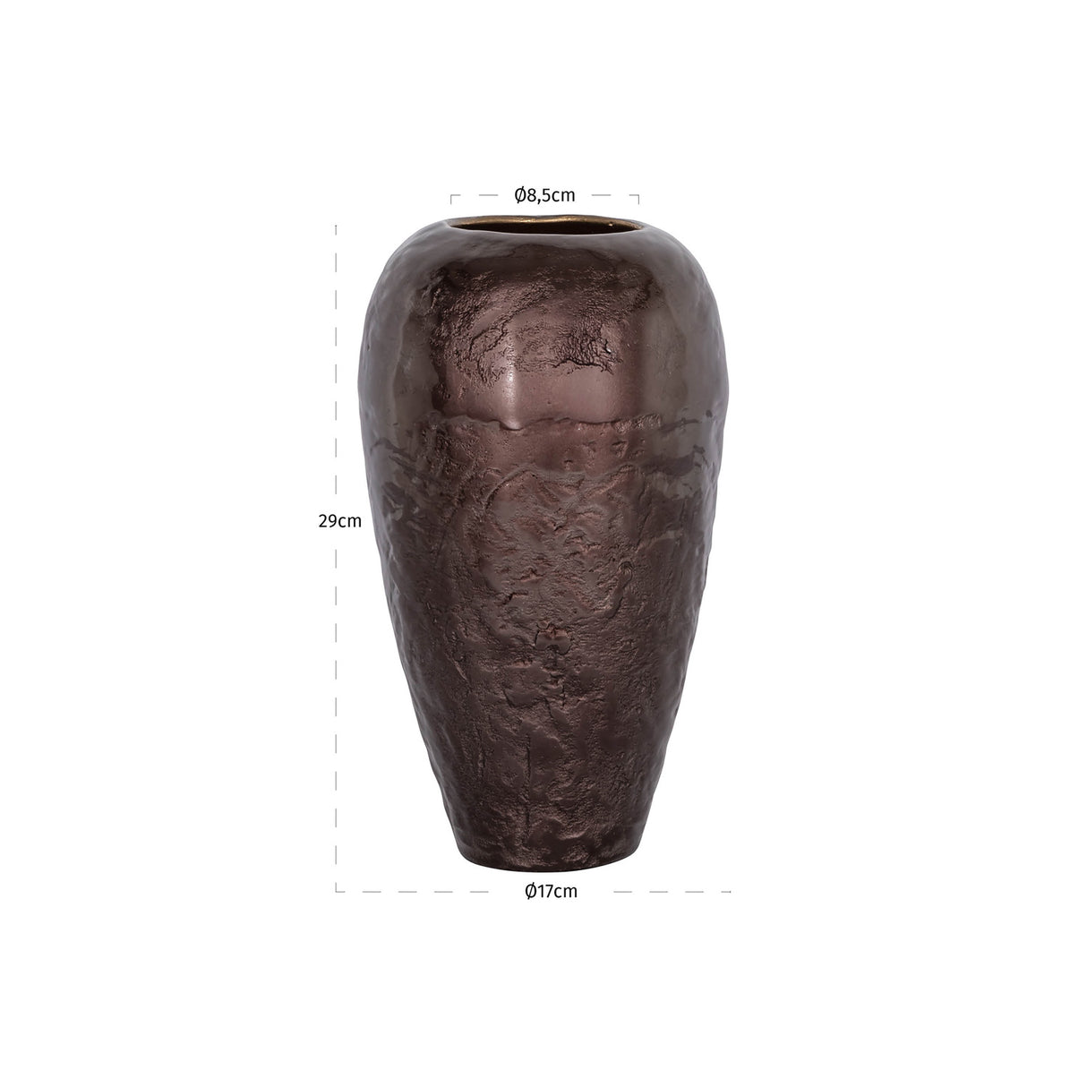 Dark Brown Aluminum Vase | Oroa.com
