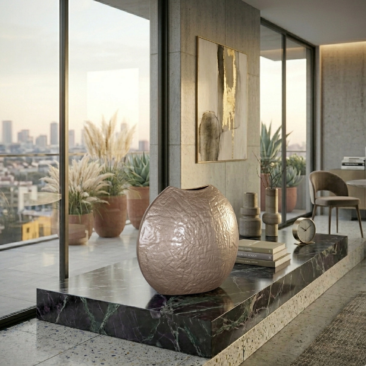 Organic-Shaped Aluminum Vase | Oroa.com