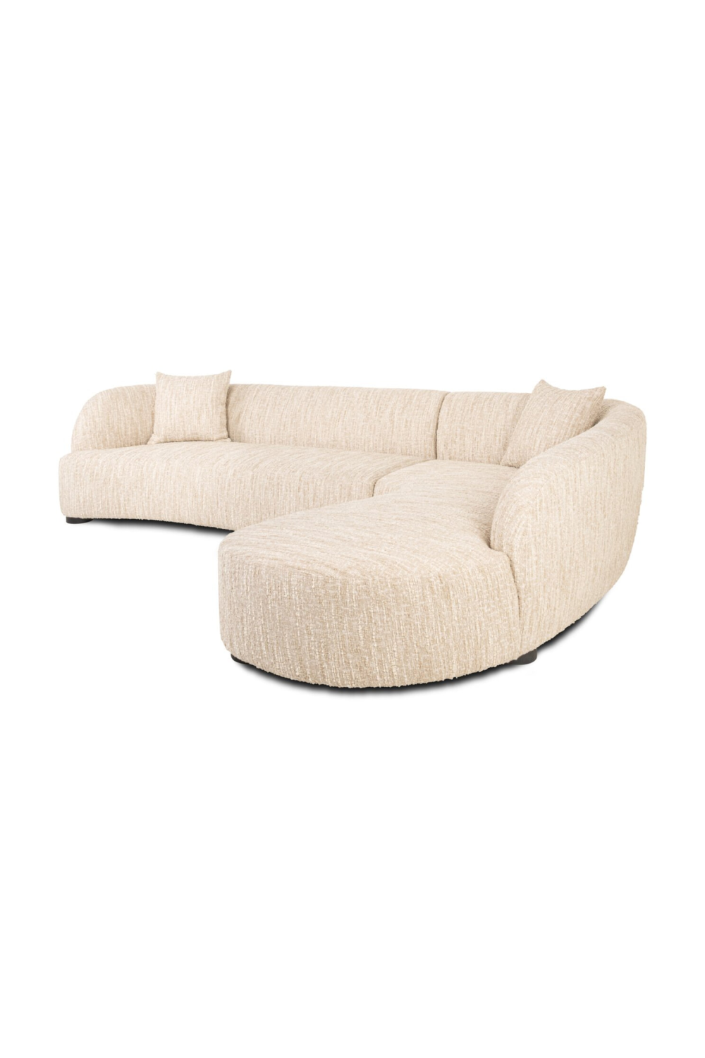 Beige Curved Lounge Sofa | Richmond Interiors Pandora | Oroa.com