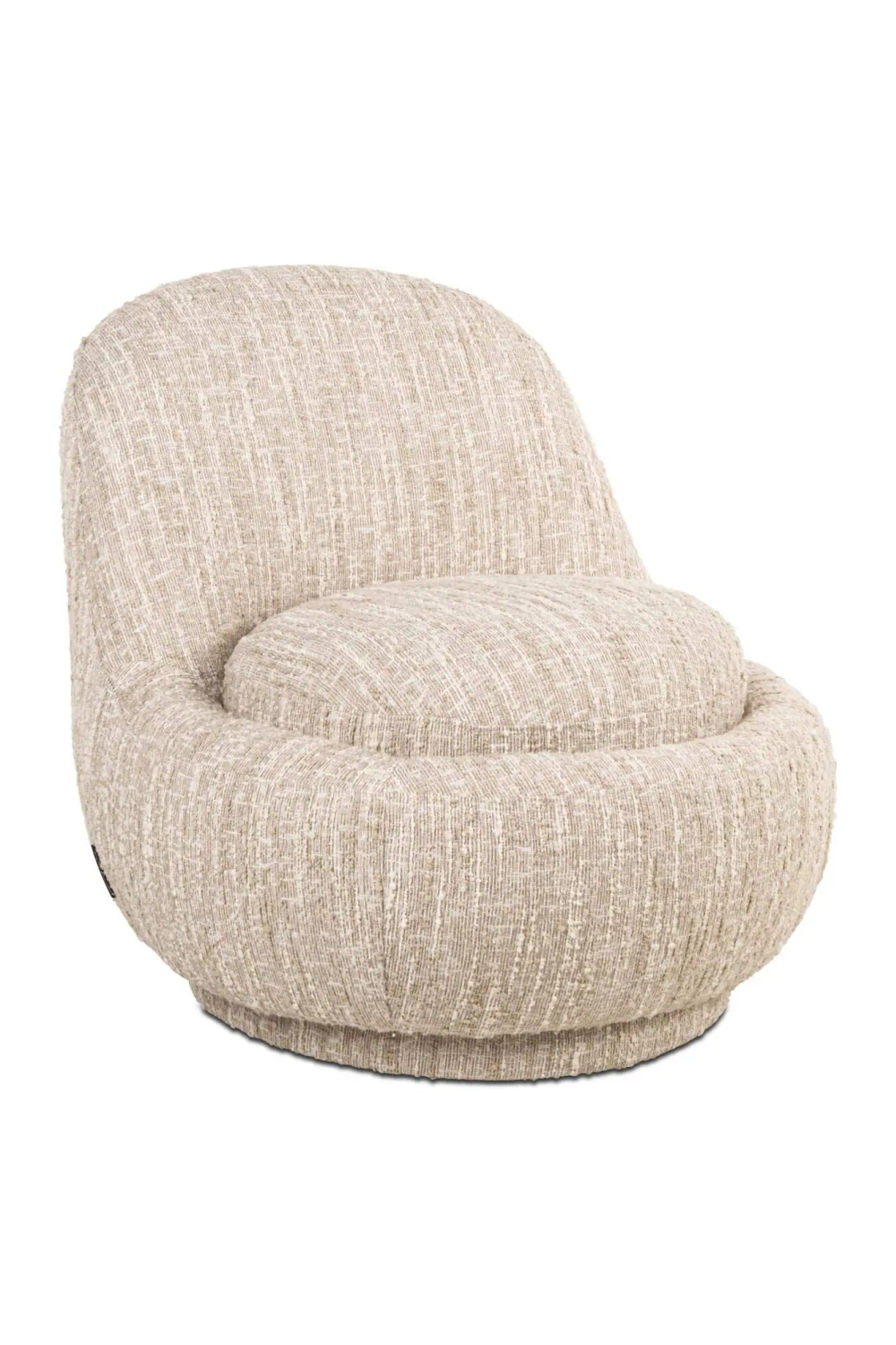 Rounded Seat Beige Lounge Chair | Oroa.com