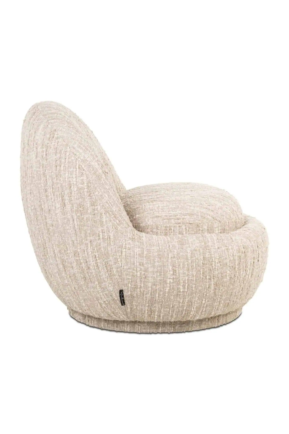 Rounded Seat Beige Lounge Chair | Oroa.com