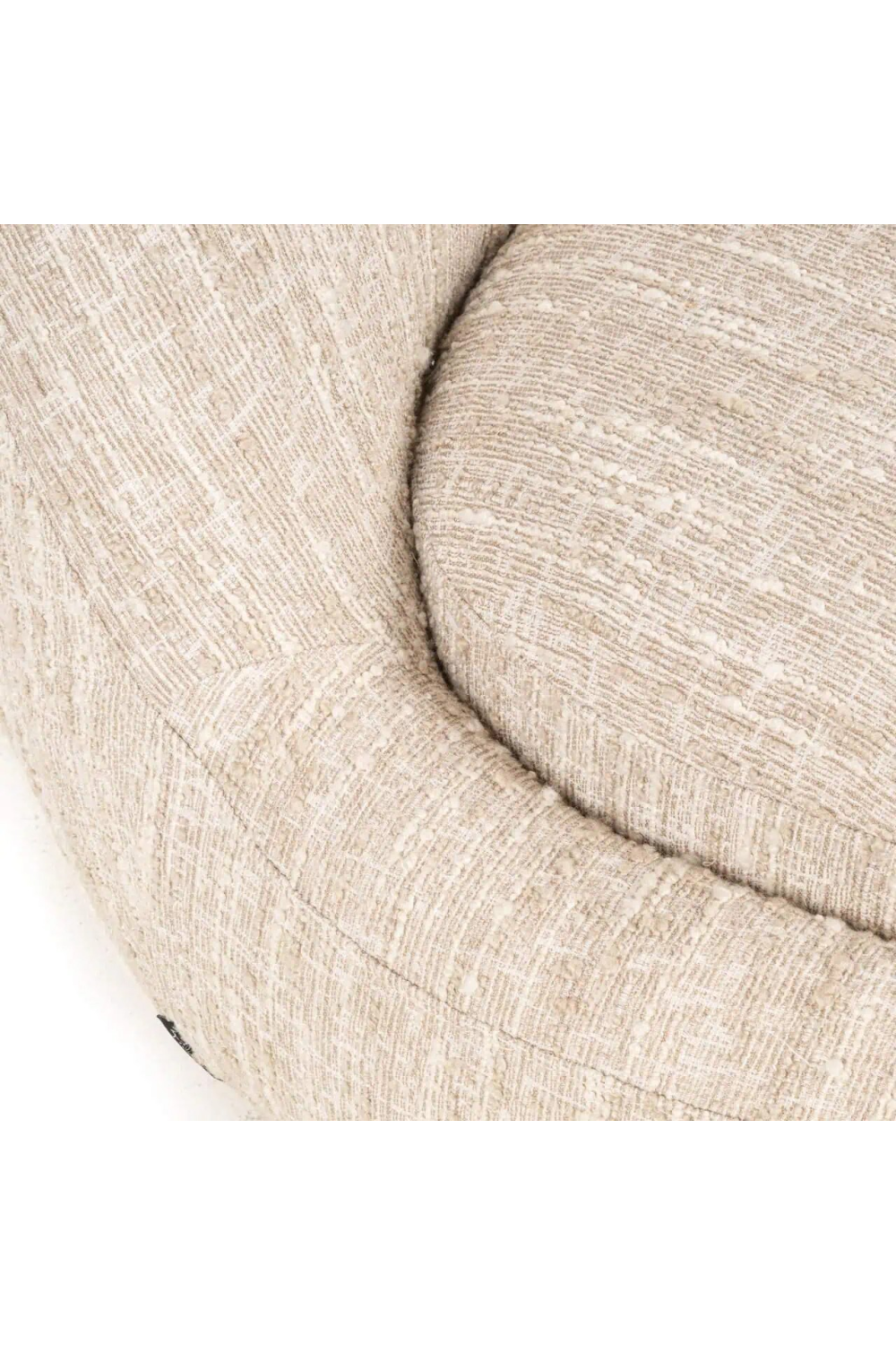 Rounded Seat Beige Lounge Chair | Oroa.com