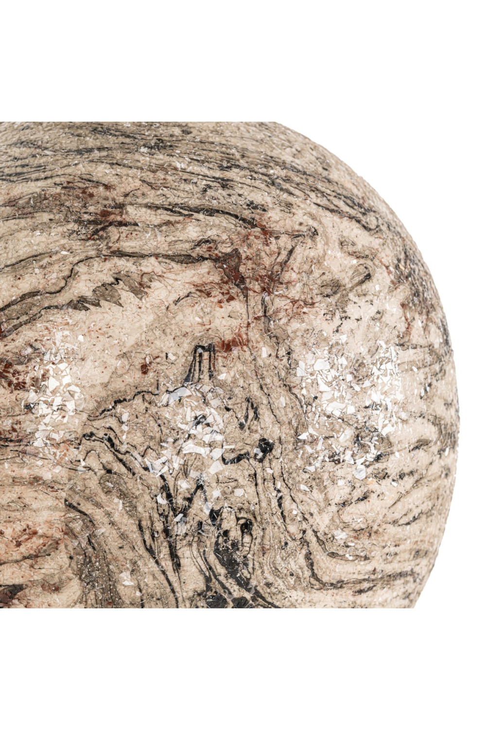 Beige Iron Sculpted Vase | Oroa.com