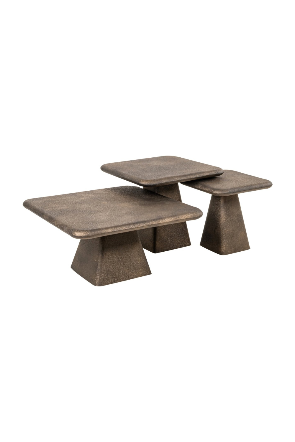 Gold Square Coffee Tables (3) | Oroa.com