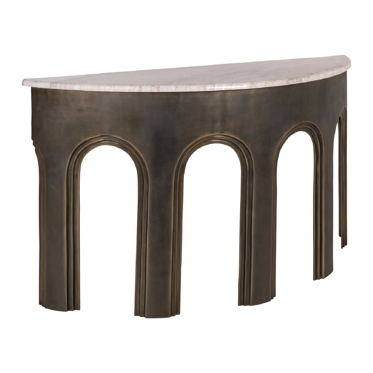 Antique Brass Arched Console Table | Oroa.com
