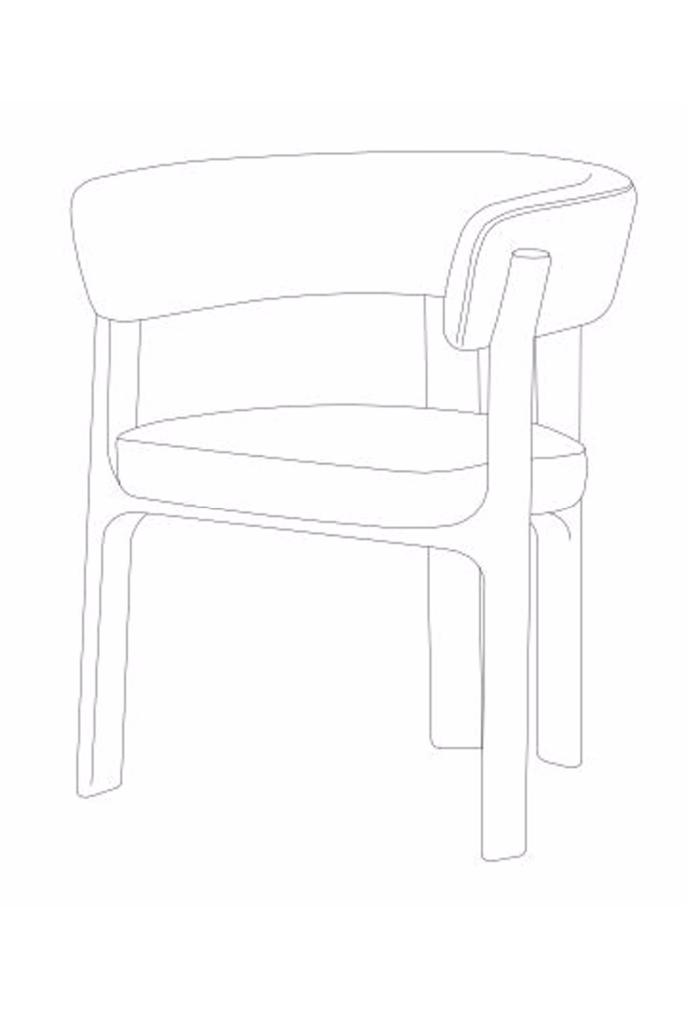 Wood Framed Curve Dining Chair | Richmond Interiors Contigo | Oroa.com