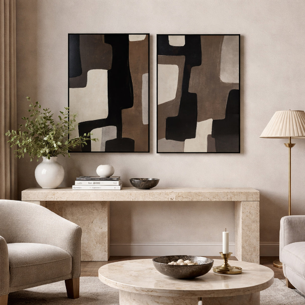 Brown Minimalist Wall Art | Oroa.com