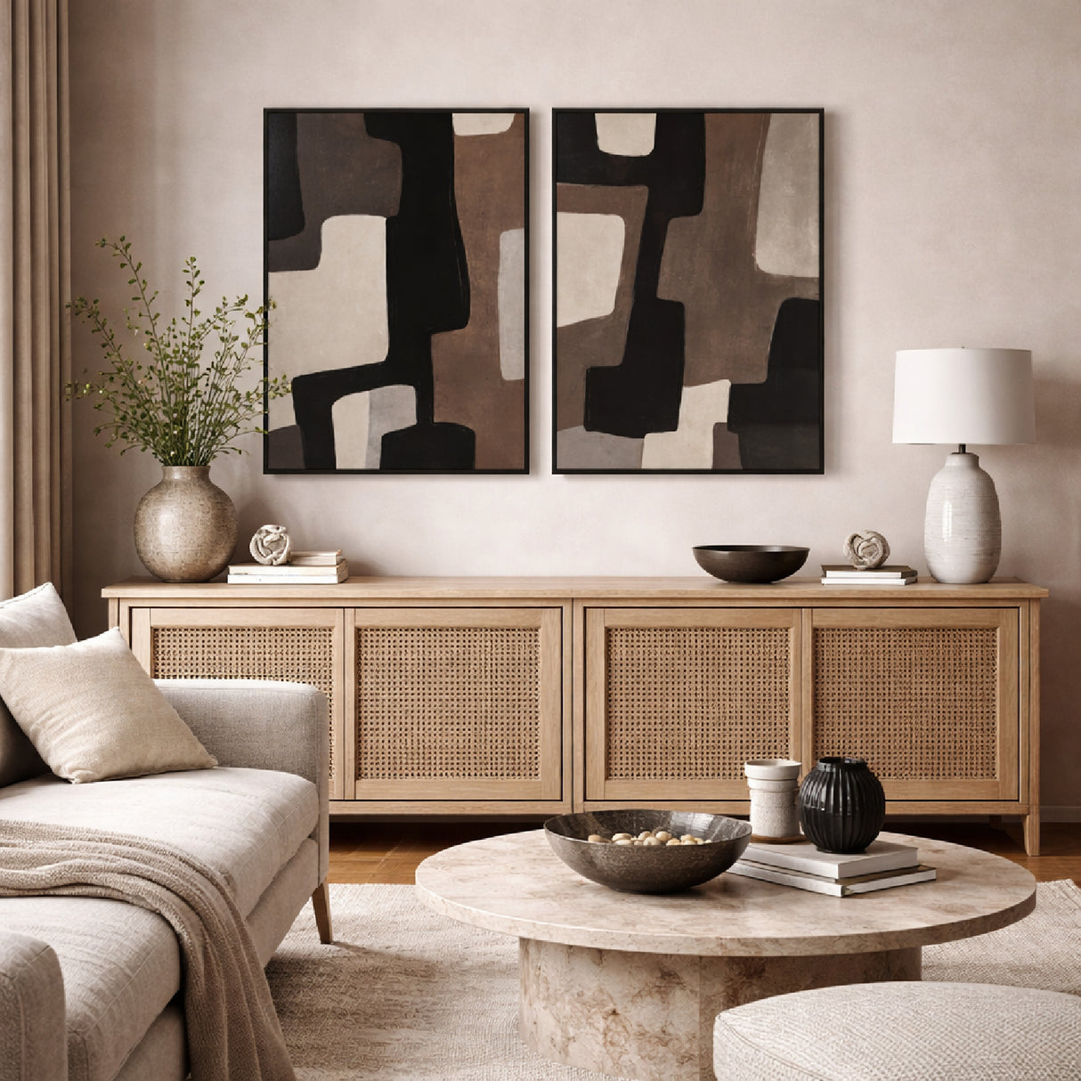 Brown Minimalist Wall Art | Oroa.com