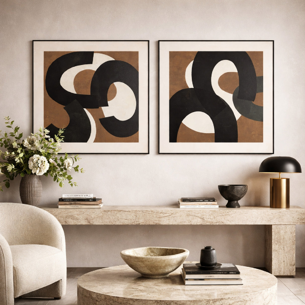 Brown Modern Minimalist Wall Art | Oroa.com