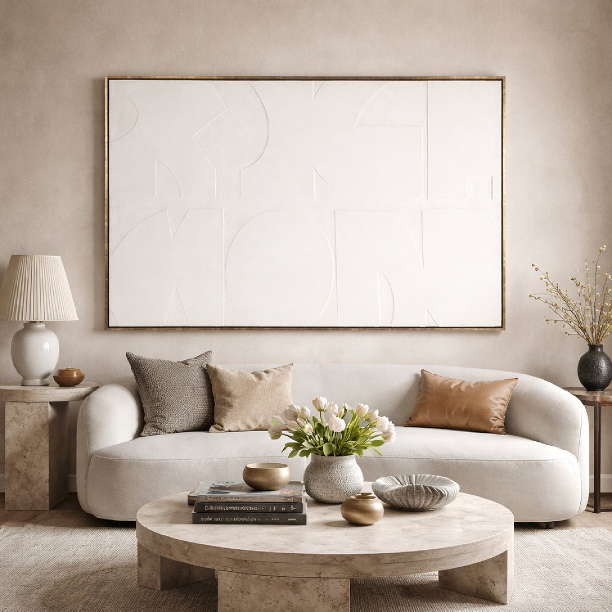 White Geometrical Wall Art | Oroa.com