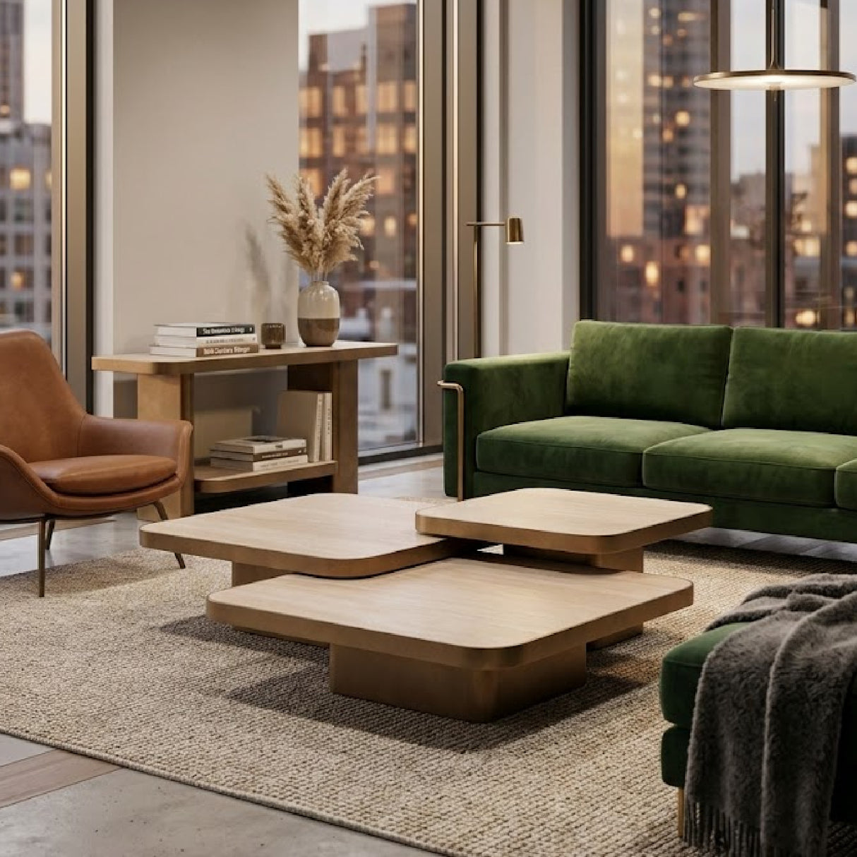 Glass/Ceramic Coffee Table Set (3) | Oroa.com