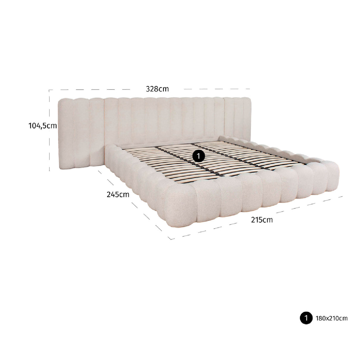 Modern European furniture - Cream Storage King Bed - www.oroa.com | Oroa.com