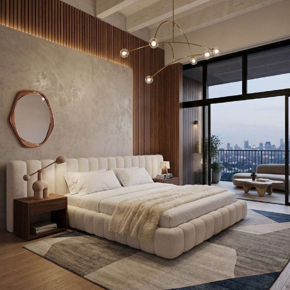 Modern European furniture - Cream Storage King Bed - www.oroa.com | Oroa.com