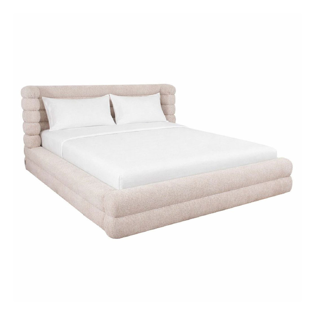 Modern European furniture - Cream Channeled Storage Bed - www.oroa.com | Oroa.com