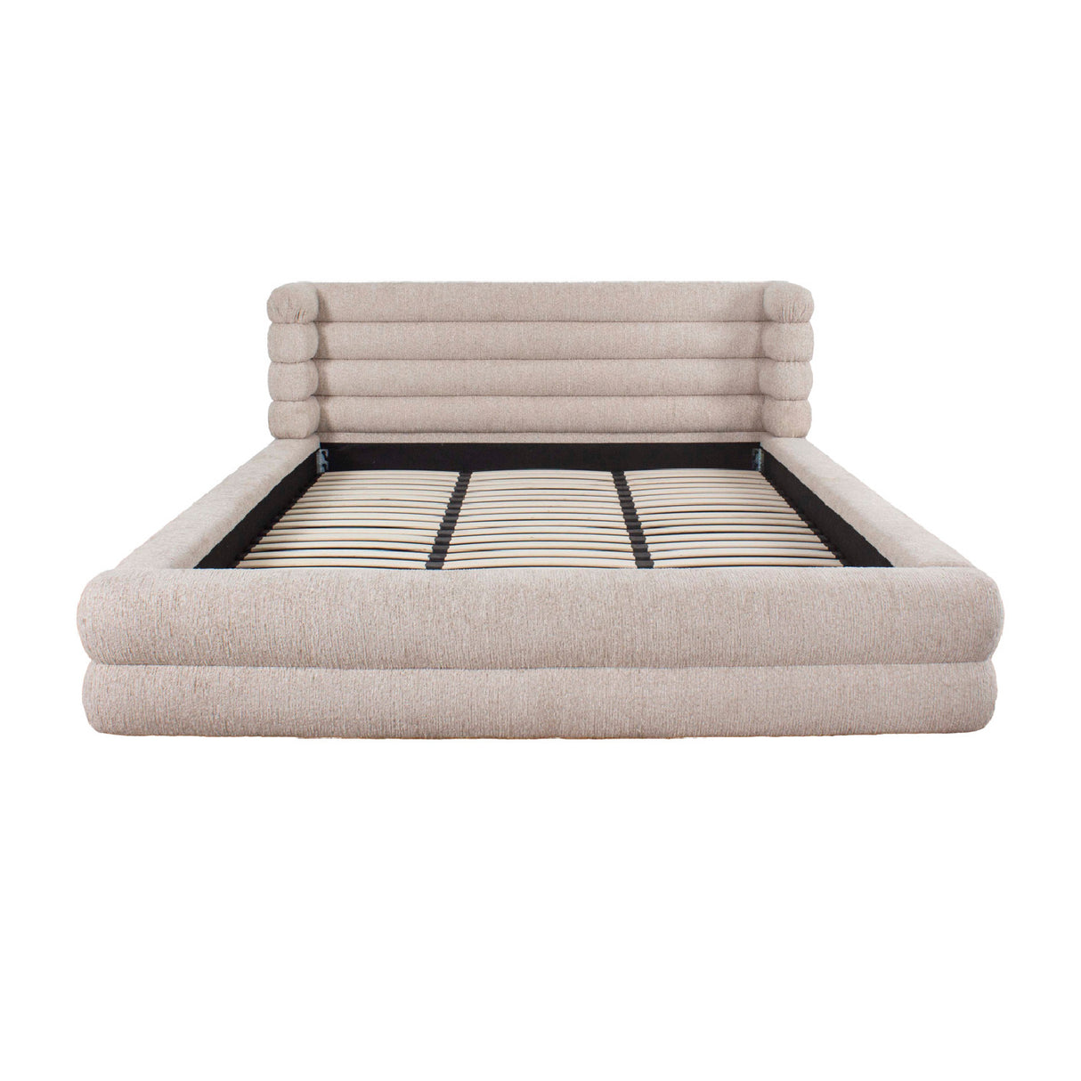 Modern European furniture - Cream Channeled Storage Bed - www.oroa.com | Oroa.com