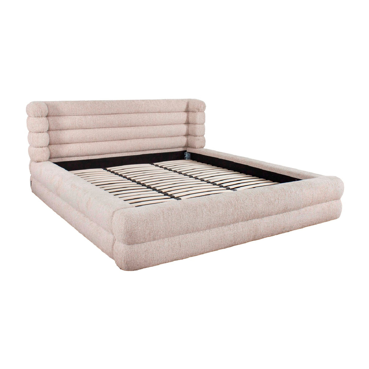 Modern European furniture - Cream Channeled Storage Bed - www.oroa.com | Oroa.com