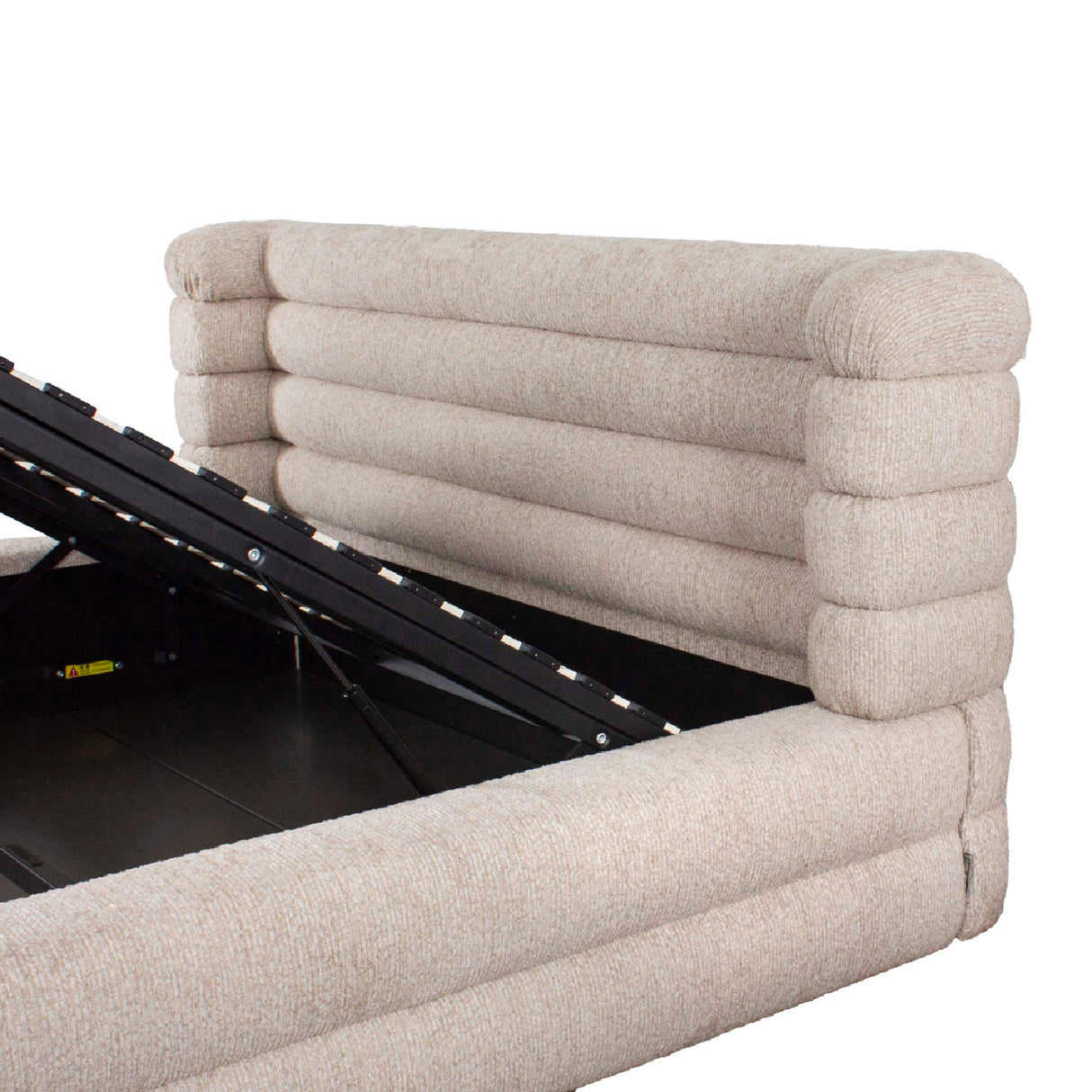 Modern European furniture - Cream Channeled Storage Bed - www.oroa.com | Oroa.com