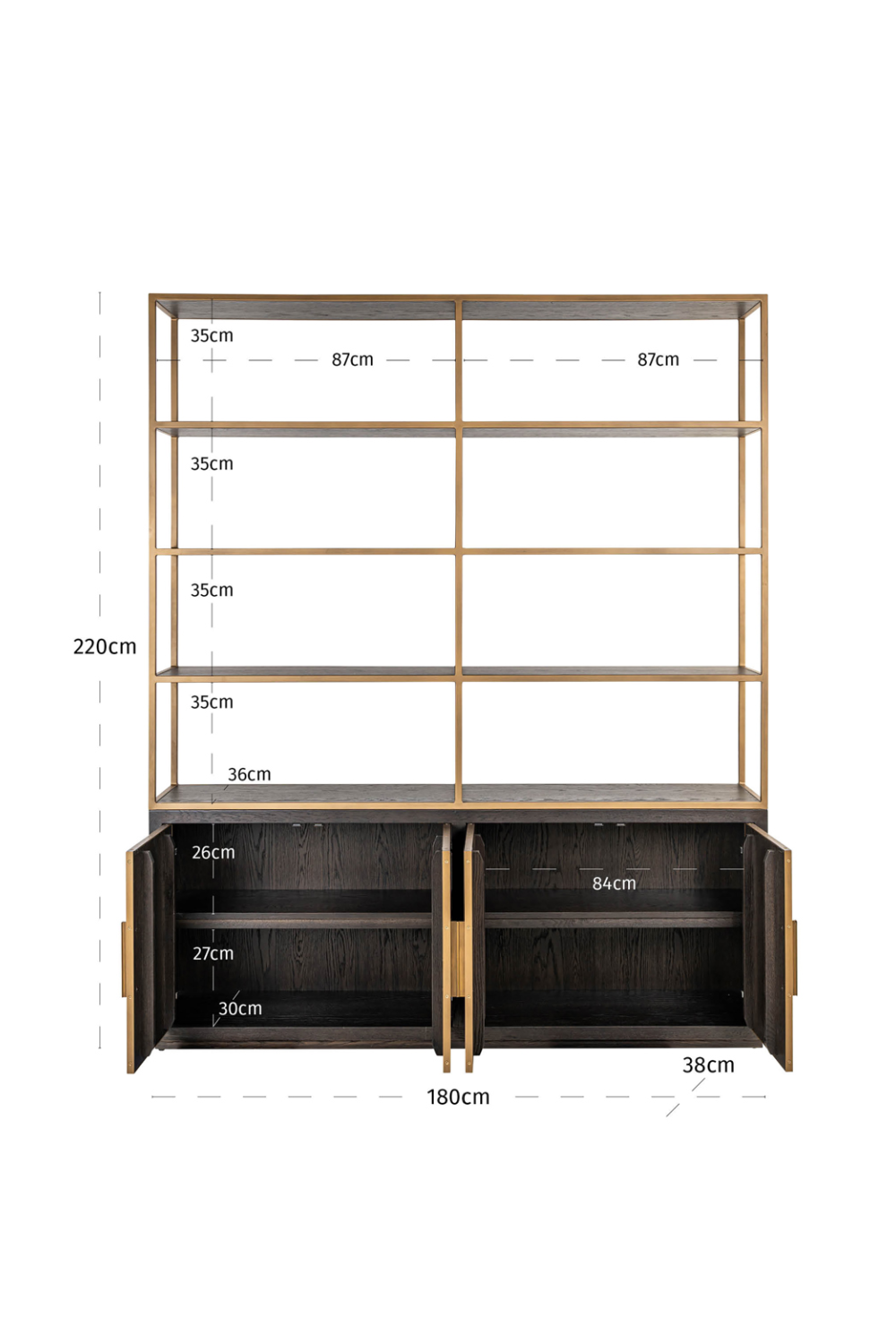 Brown Oak Wall Cabinet | Oroa.com