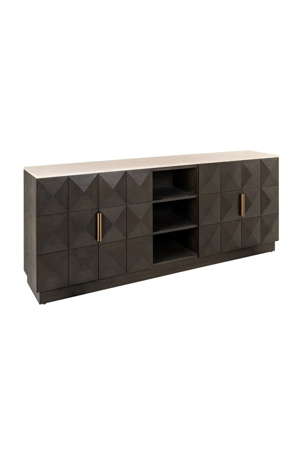 Travertine Top 4-Door Sideboard | Oroa.com