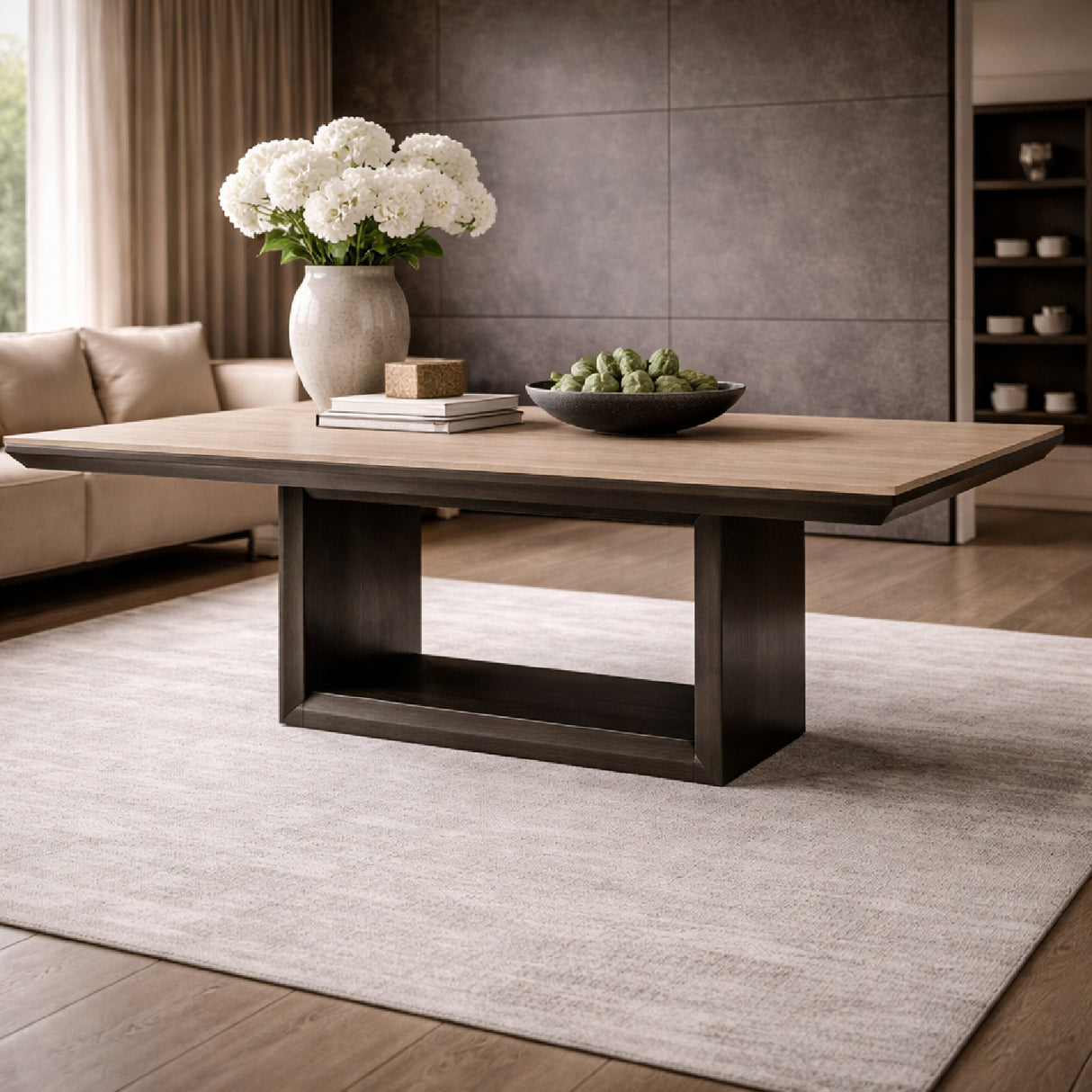Rectangular Travertine Dining Table | Oroa.com