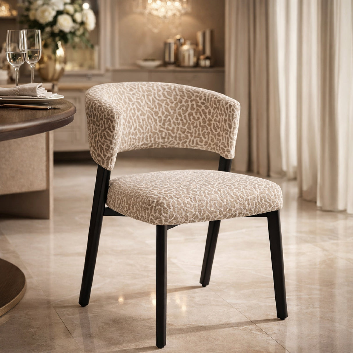 Curved Back Dining Chair | Oroa.com