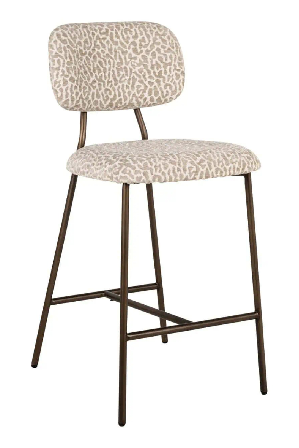 Beige Leopard Print Counter Stools (2) | Richmond Interiors Xenia | Oroa.com