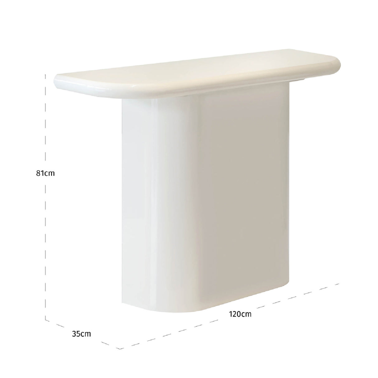 Contract furniture - White Central-Base Console Table - www.oroatrade.com | Oroa.com