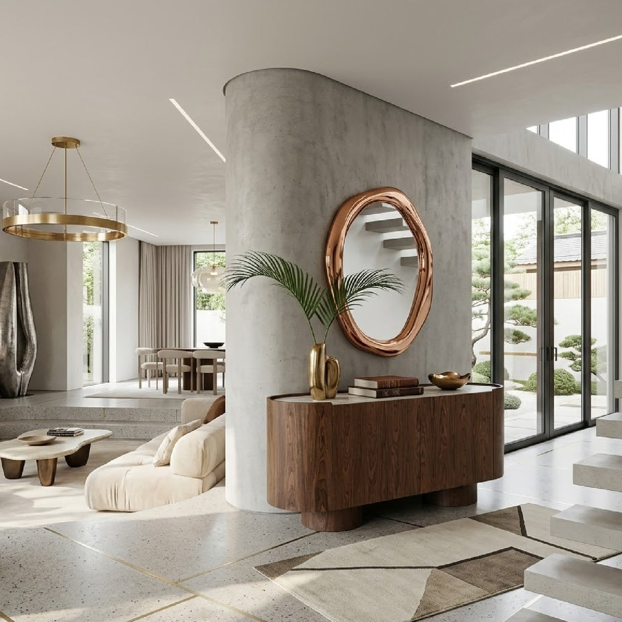 Modern European furniture - Ceramic Top 2-Door Sideboard Table - www.oroa.com