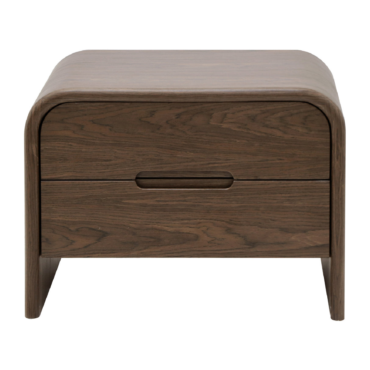 Modern European furniture - Brown Wooden 2-Drawer Nightstand - www.oroa.com | Oroa.com