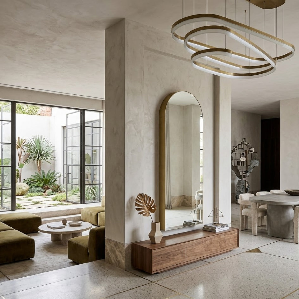 Modern European furniture - Gold Arched Mirror - www.oroa.com | Oroa.com