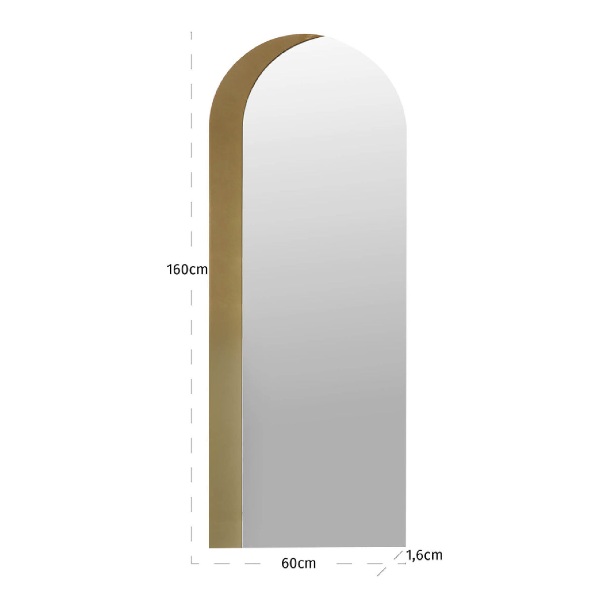 Modern European furniture - Gold Arched Mirror - www.oroa.com | Oroa.com
