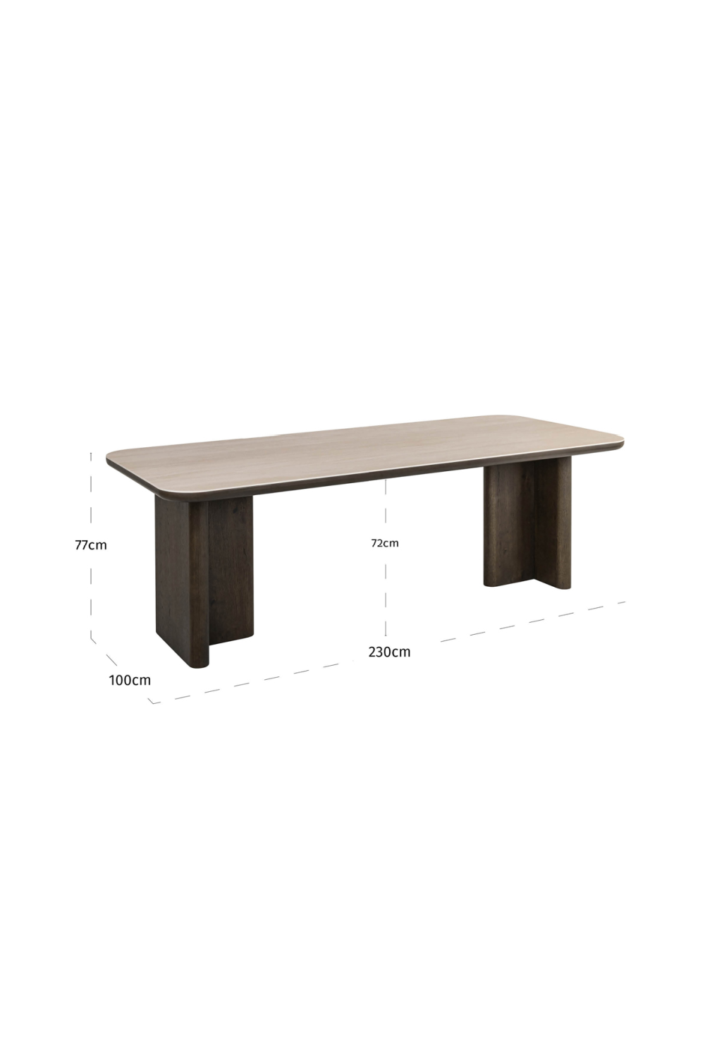 Travertine Ceramic Dining Table | Oroa.com