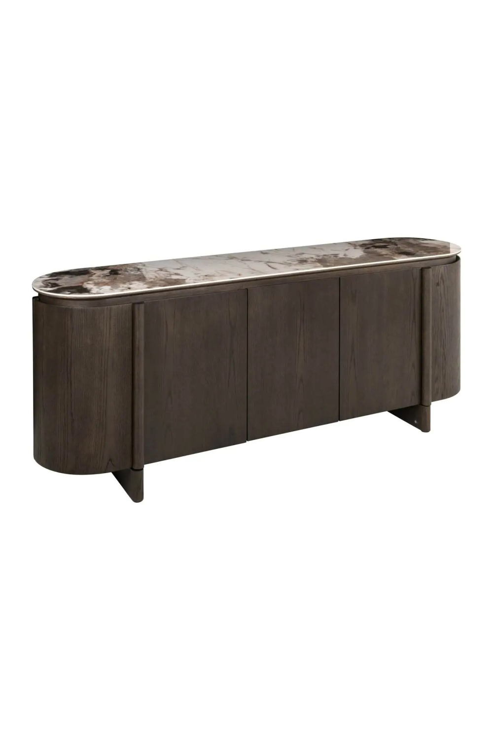 Brown Oak 5-Door Sideboard | Oroa.com