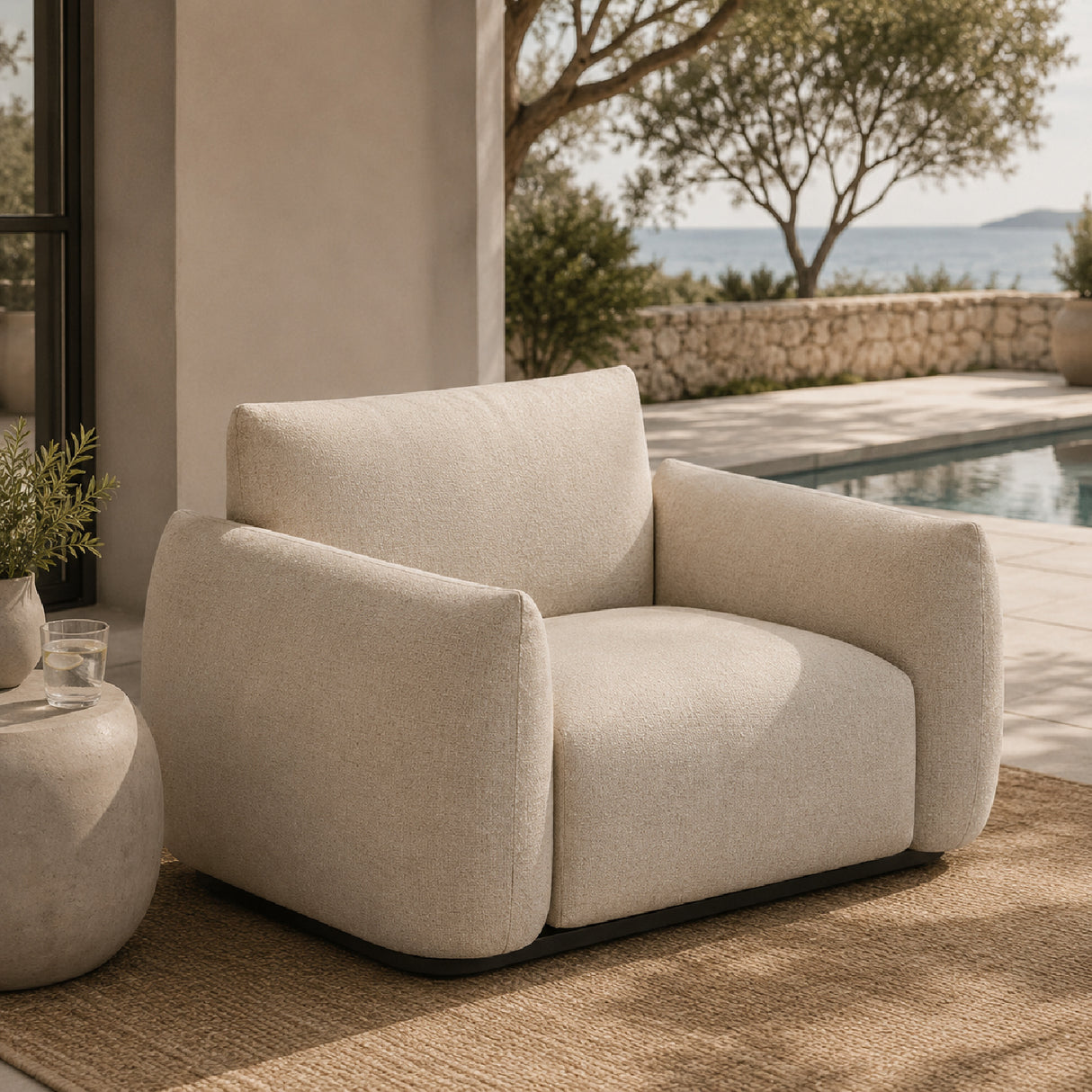Modern European furniture - Chunky Outdoor Lounge Chair - www.oroa.com | Oroa.com