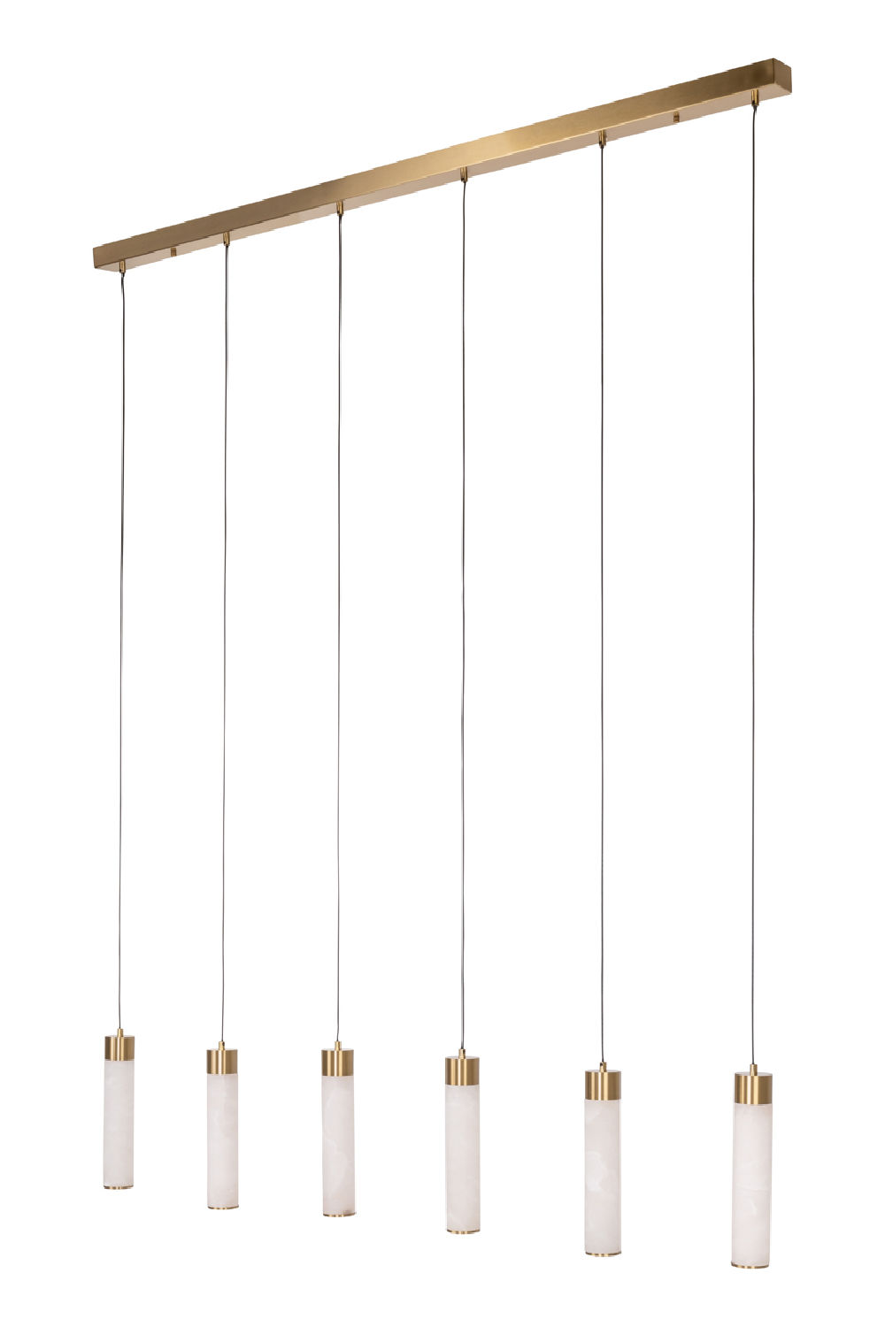 Modern European furniture - 6-Light Alabaster Linear Chandelier - www.oroa.com | Oroa.com