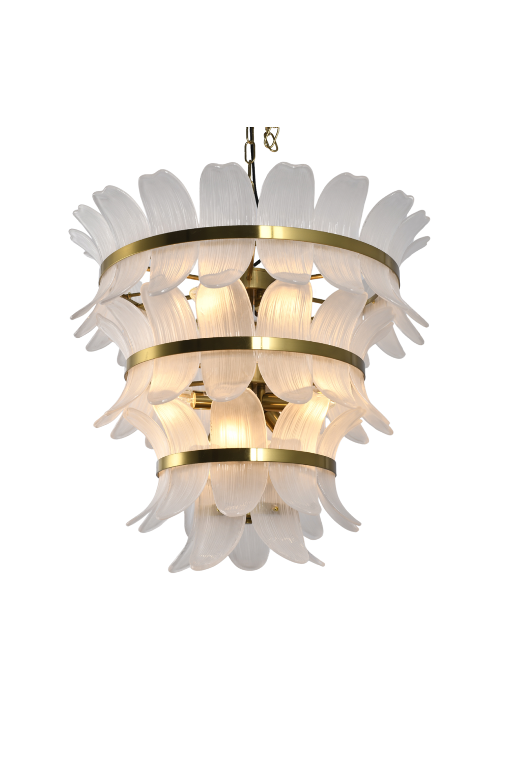 Modern or European furniture - Curved Glass Tiered Chandelier - link to oroa.com