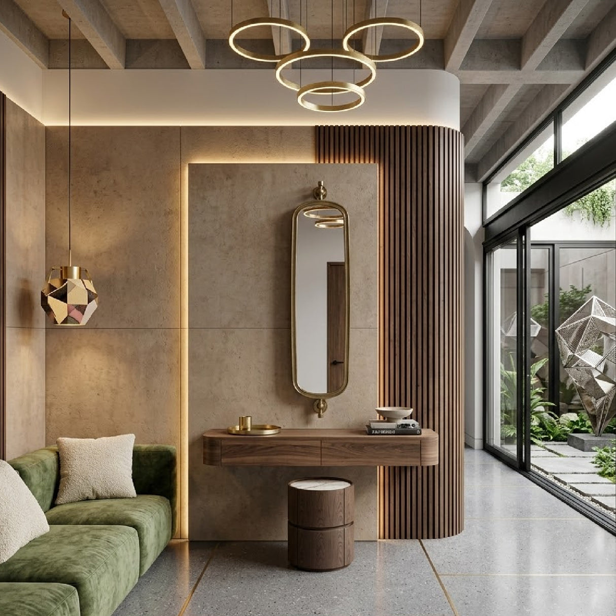 Modern European furniture - Antique Brass Mirror - www.oroa.com | Oroa.com