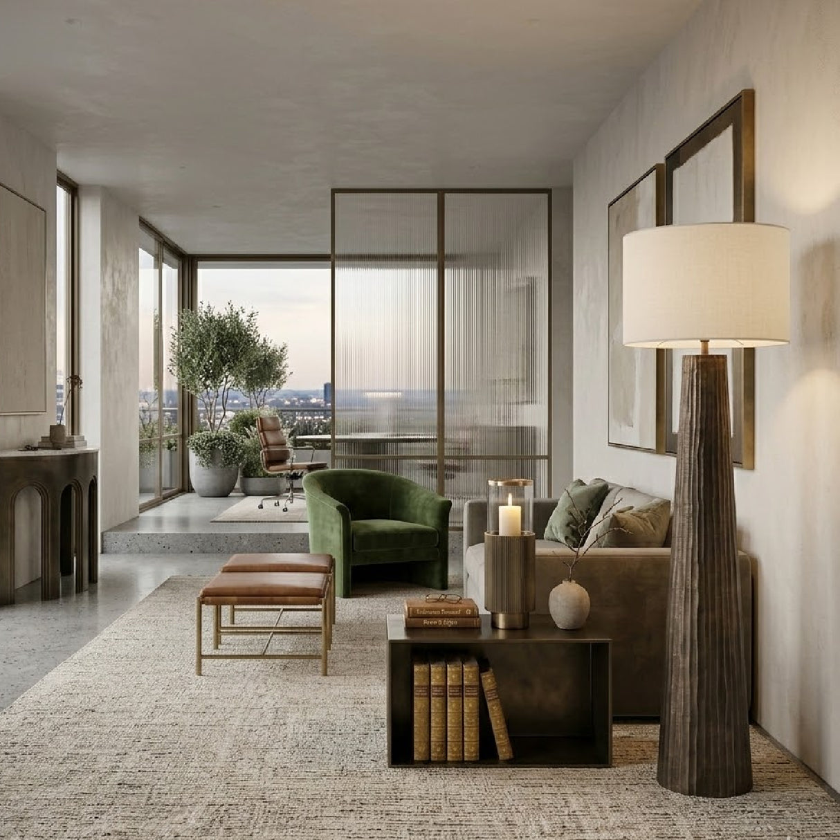 Modern European furniture - Antique Brass Floor Lamp - www.oroa.com | Oroa.com
