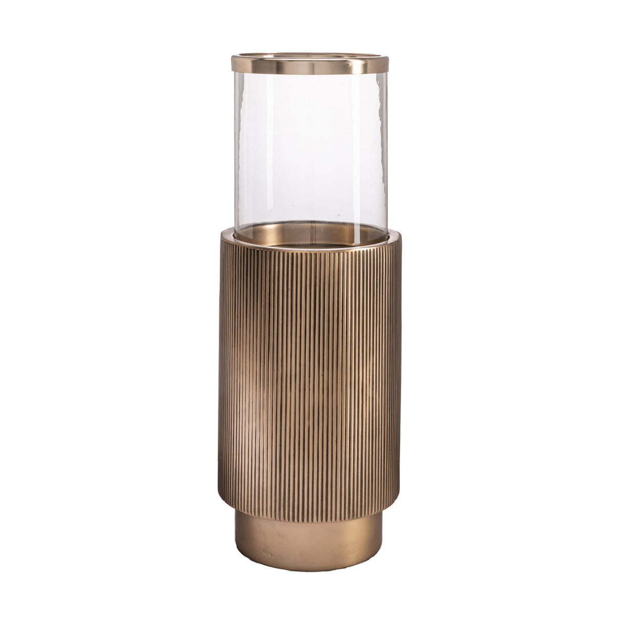 Modern European furniture - Antique Brass Cylindrical Hurricane - www.oroa.com | Oroa.com