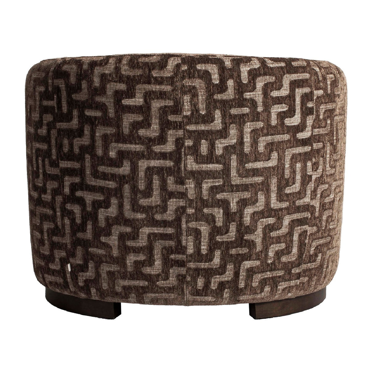 Contract furniture - Brown Patterned Curved Lounge Chair - www.oroa.com | Oroa.com
