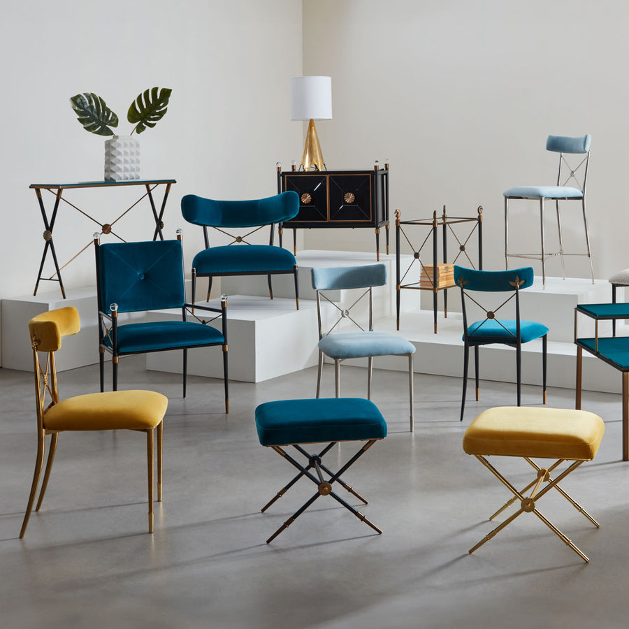 Velvet Klismos Lounge Chair | Jonathan Adler Rider | Oroa.com