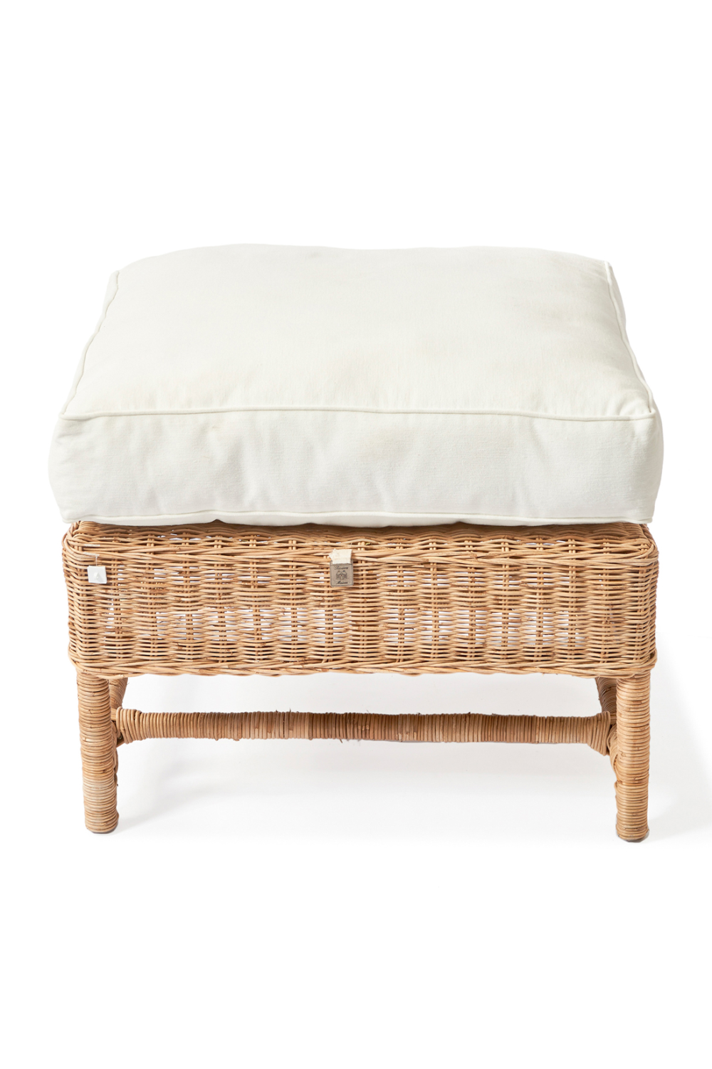 Cushioned Rattan Ottoman | Rivièra Maison Nicolas | Oroa.com